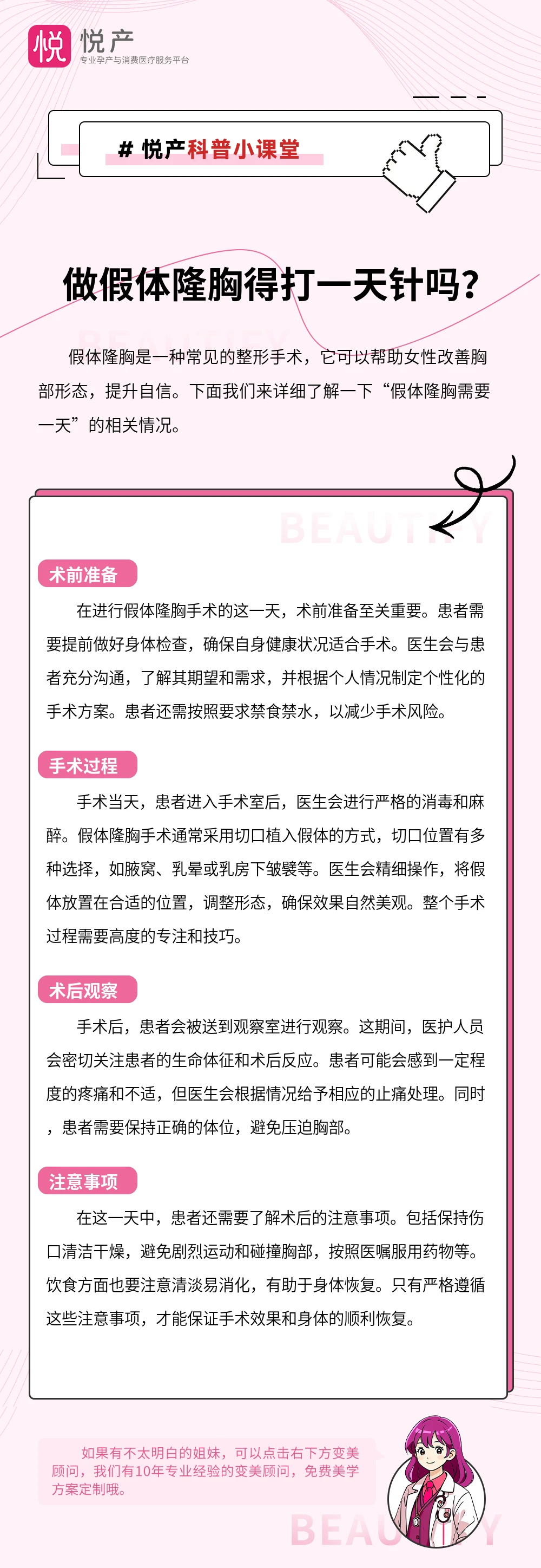 做假体隆胸得打一天针吗？