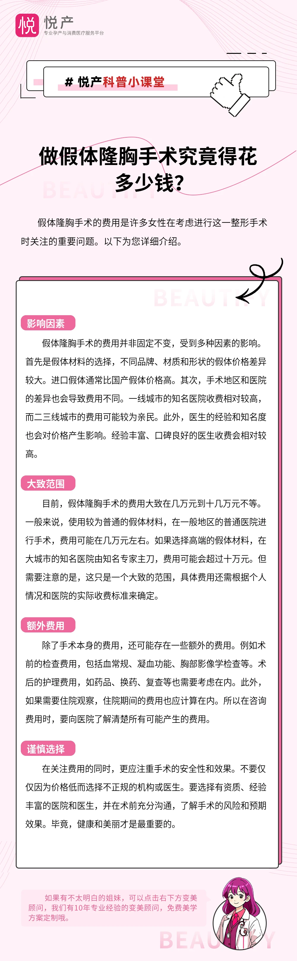 做假体隆胸手术究竟得花多少钱？