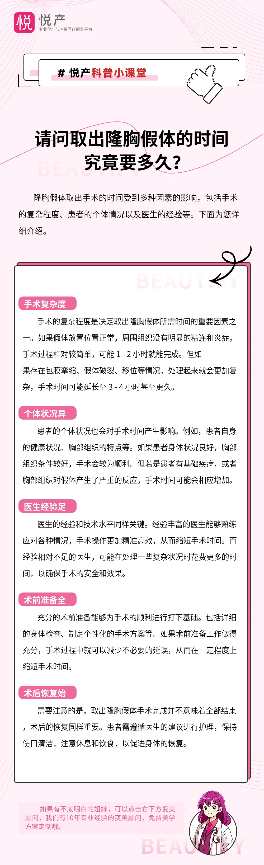 请问取出隆胸假体的时间究竟要多久？
