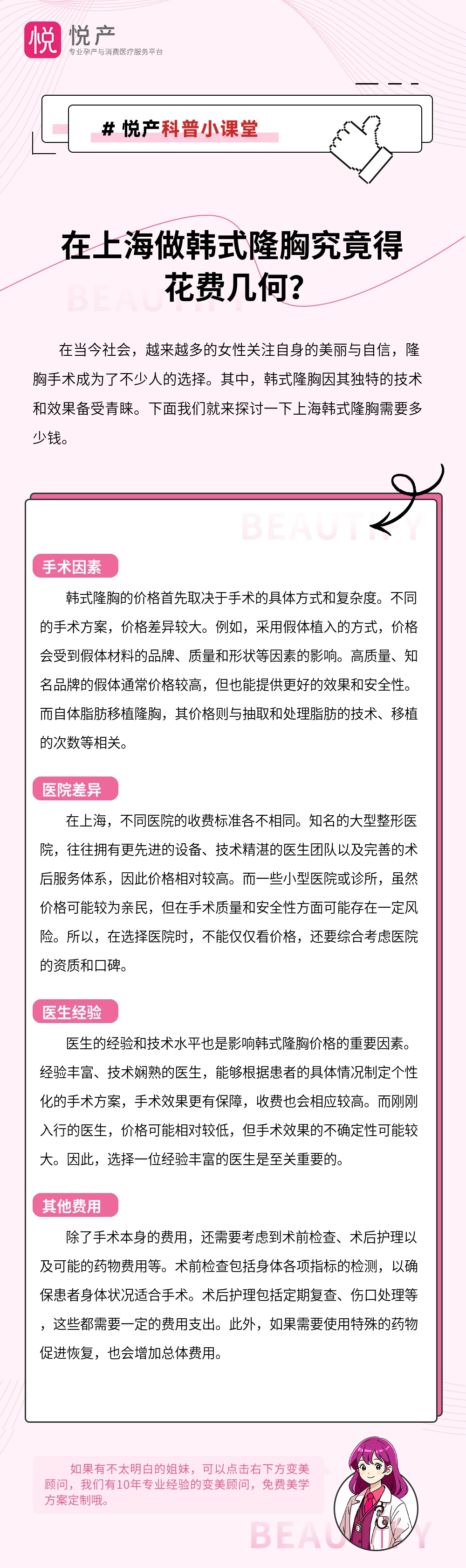 在上海做韩式隆胸究竟得花费几何？