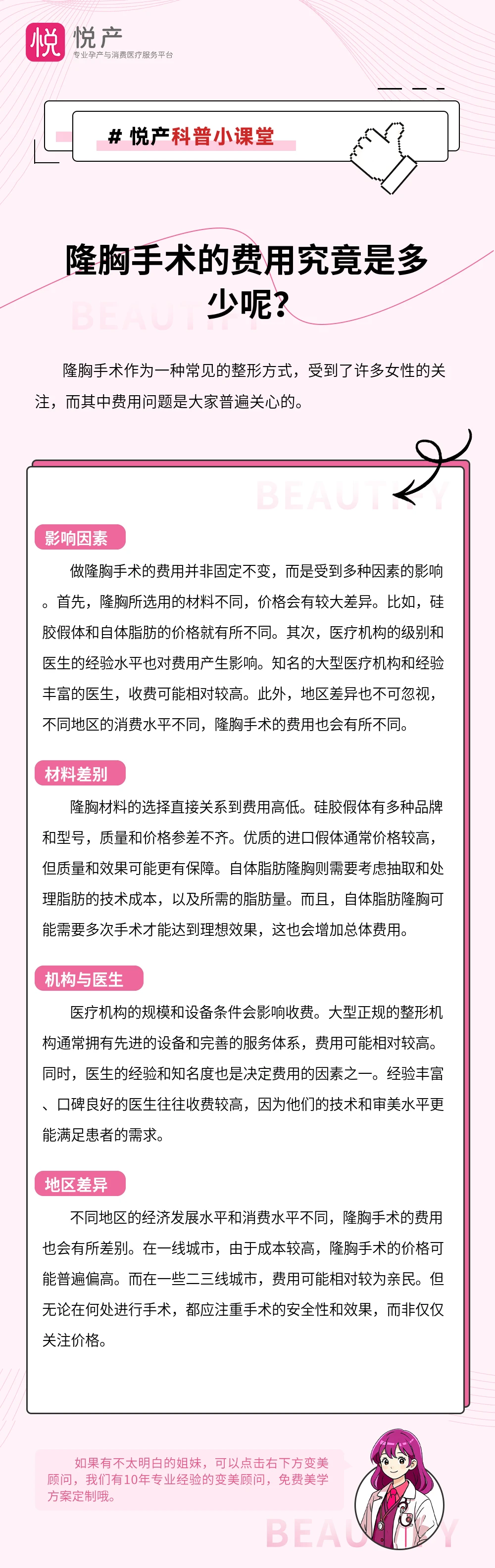 隆胸手术的费用究竟是多少呢？