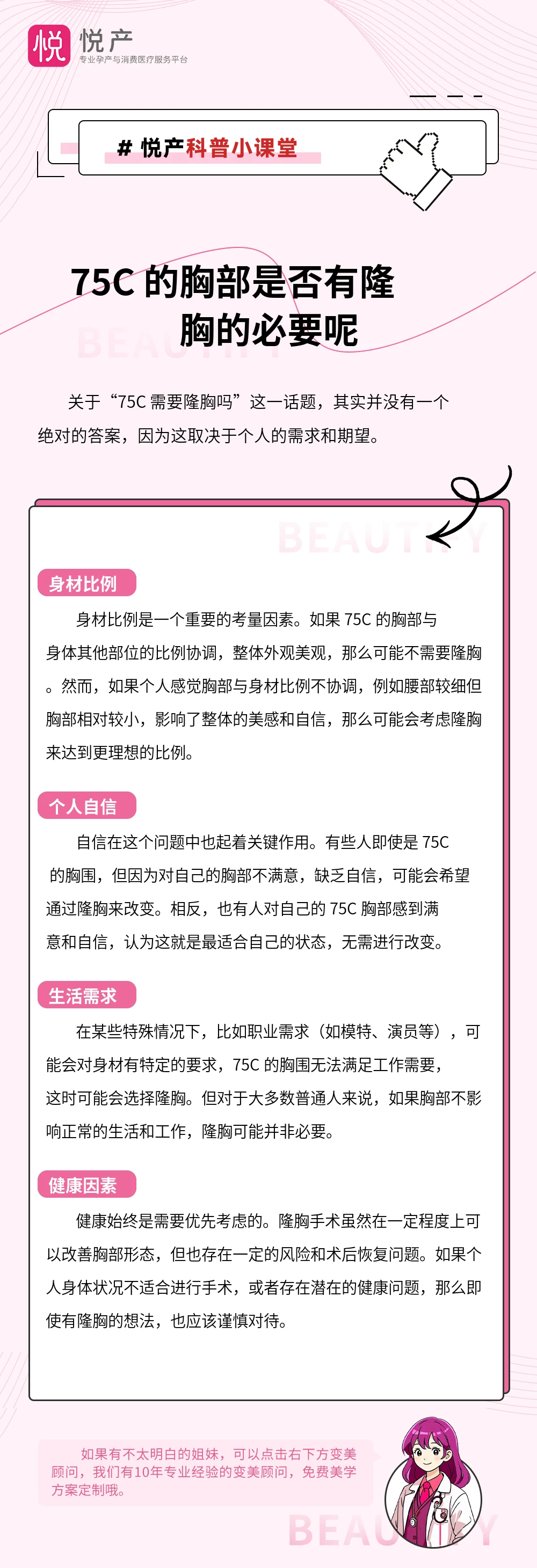 75C 的胸部是否有隆胸的必要呢