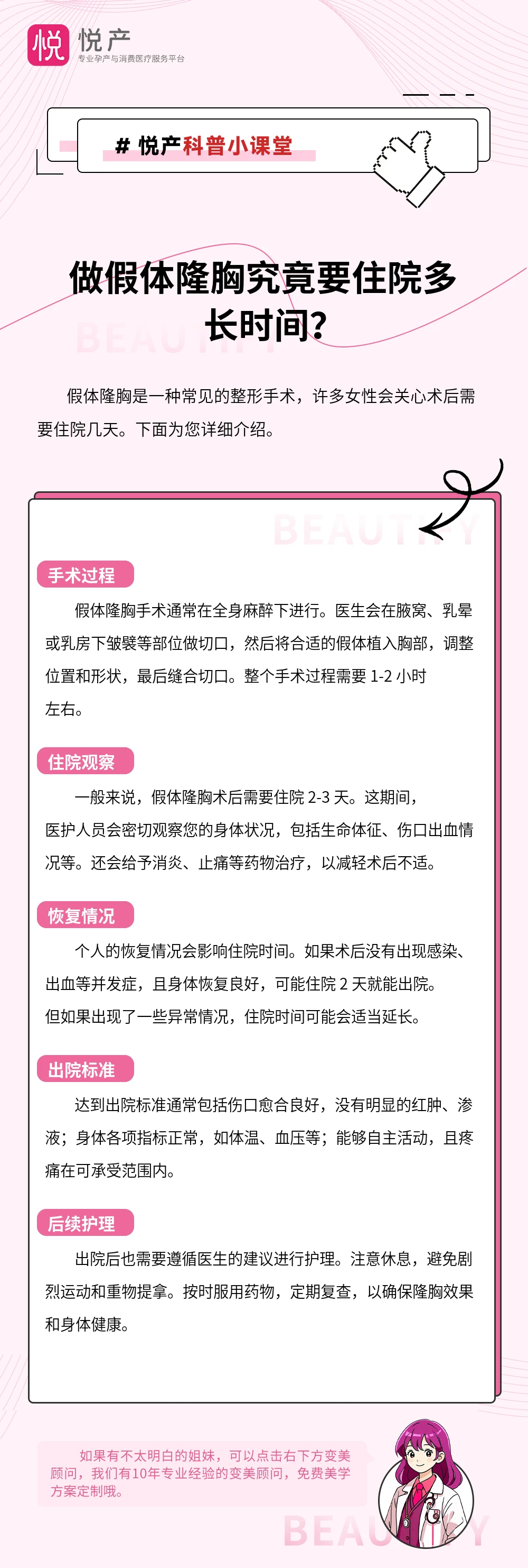 做假体隆胸究竟要住院多长时间？