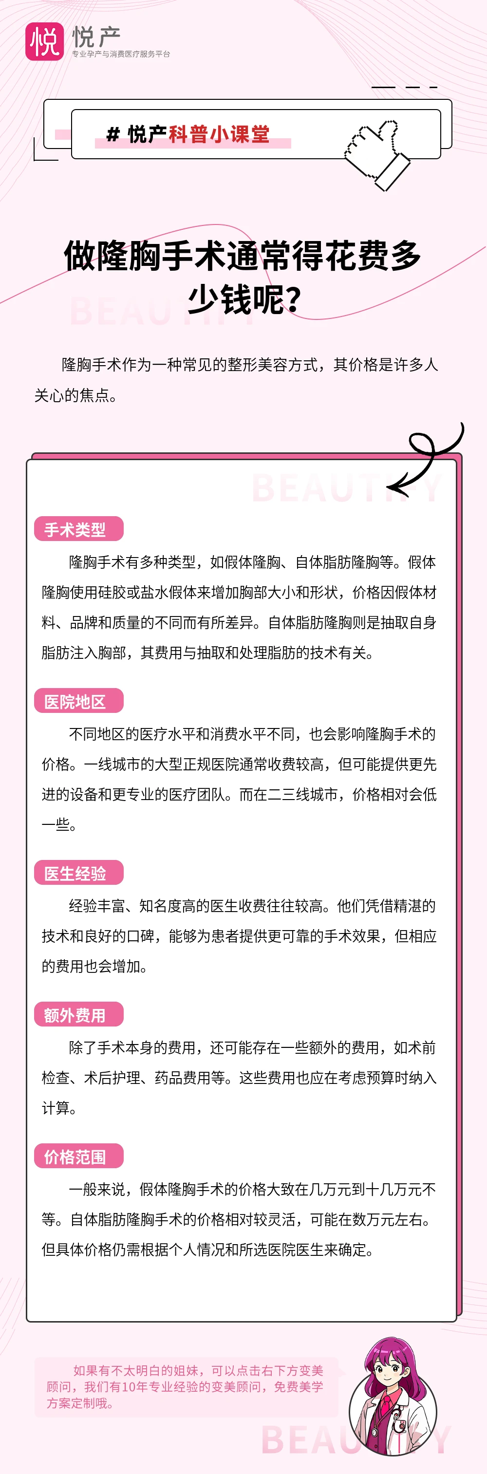 做隆胸手术通常得花费多少钱呢？