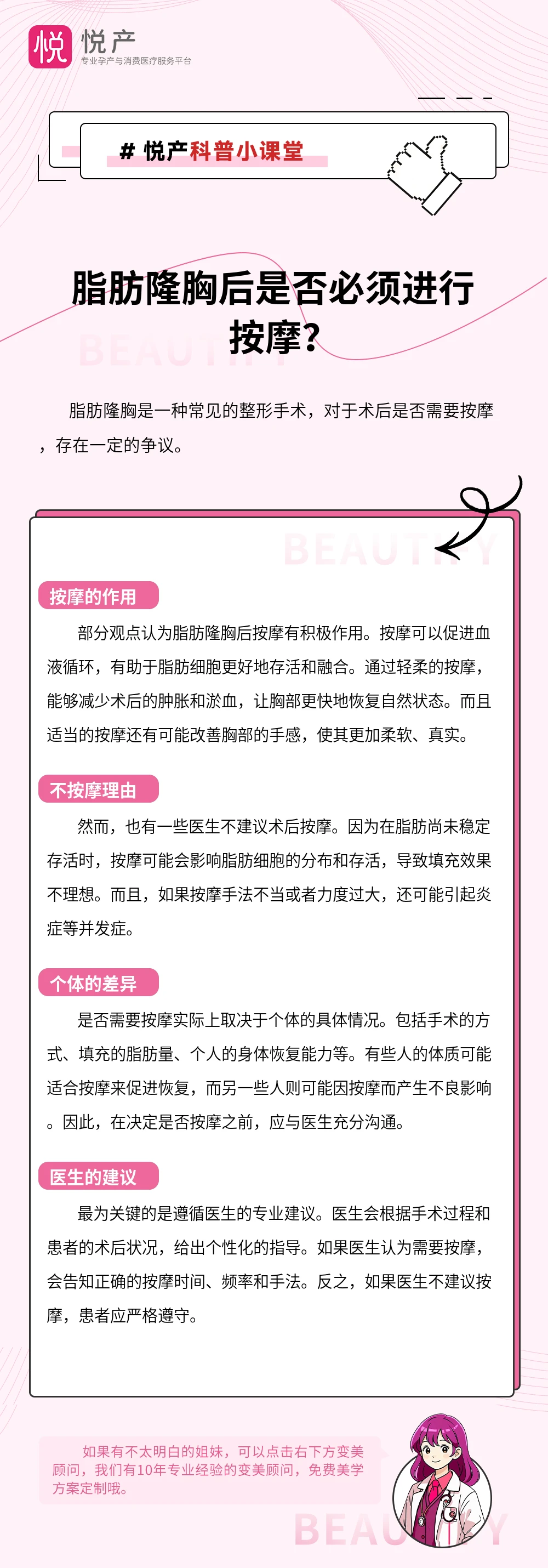 脂肪隆胸后是否必须进行按摩？
