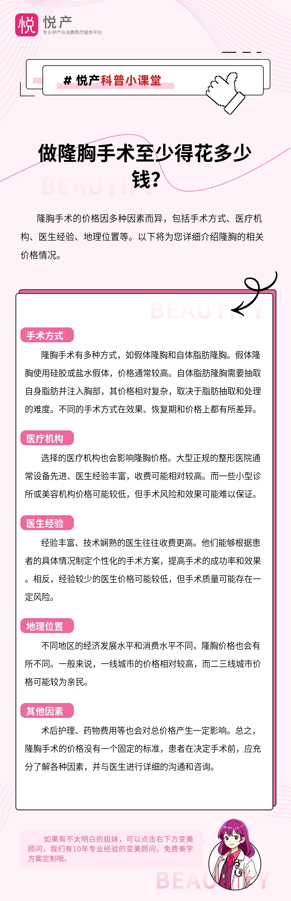 做隆胸手术至少得花多少钱？