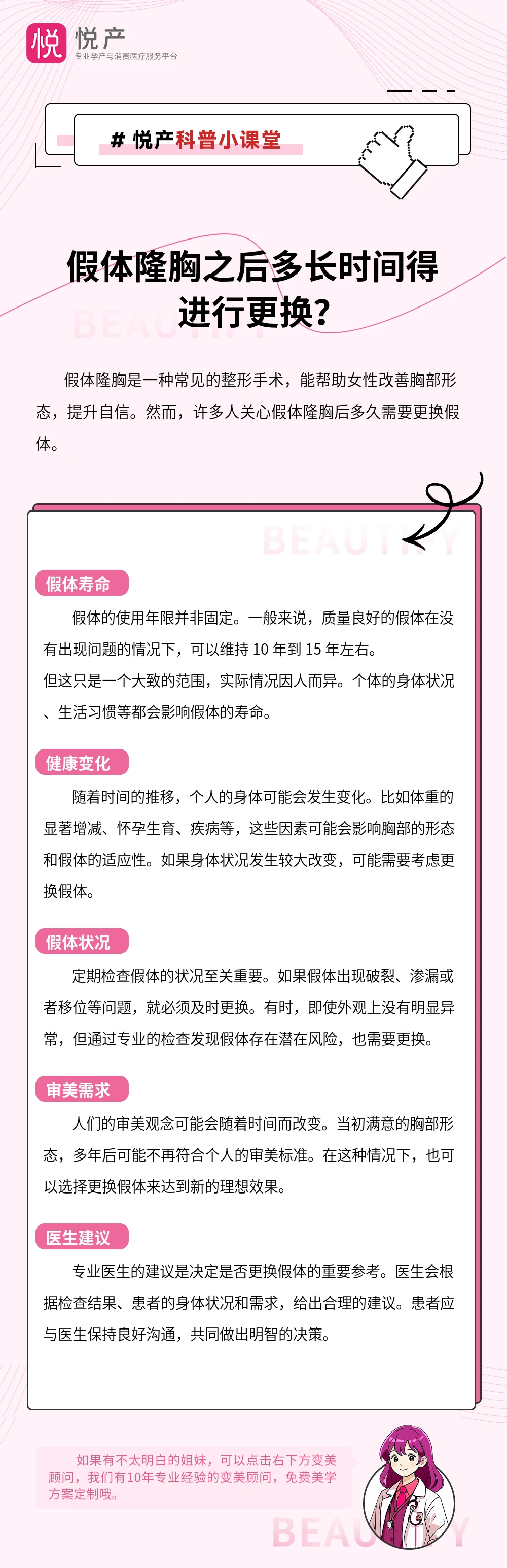 假体隆胸之后多长时间得进行更换？