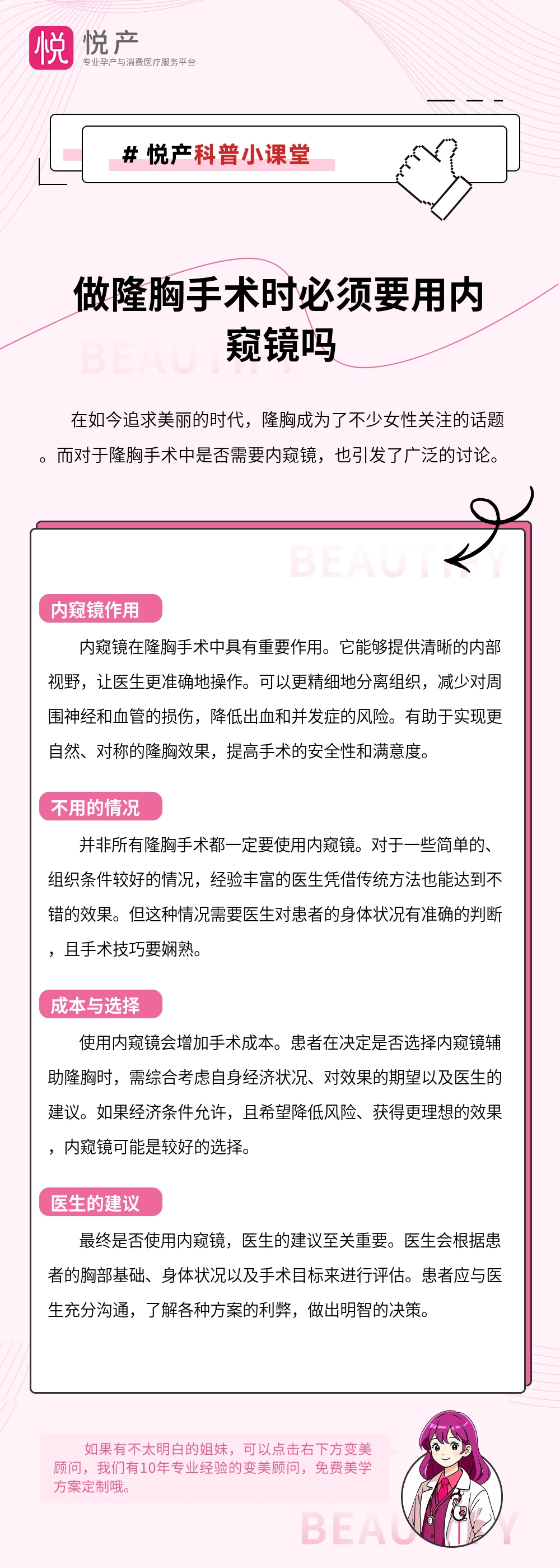 做隆胸手术时必须要用内窥镜吗