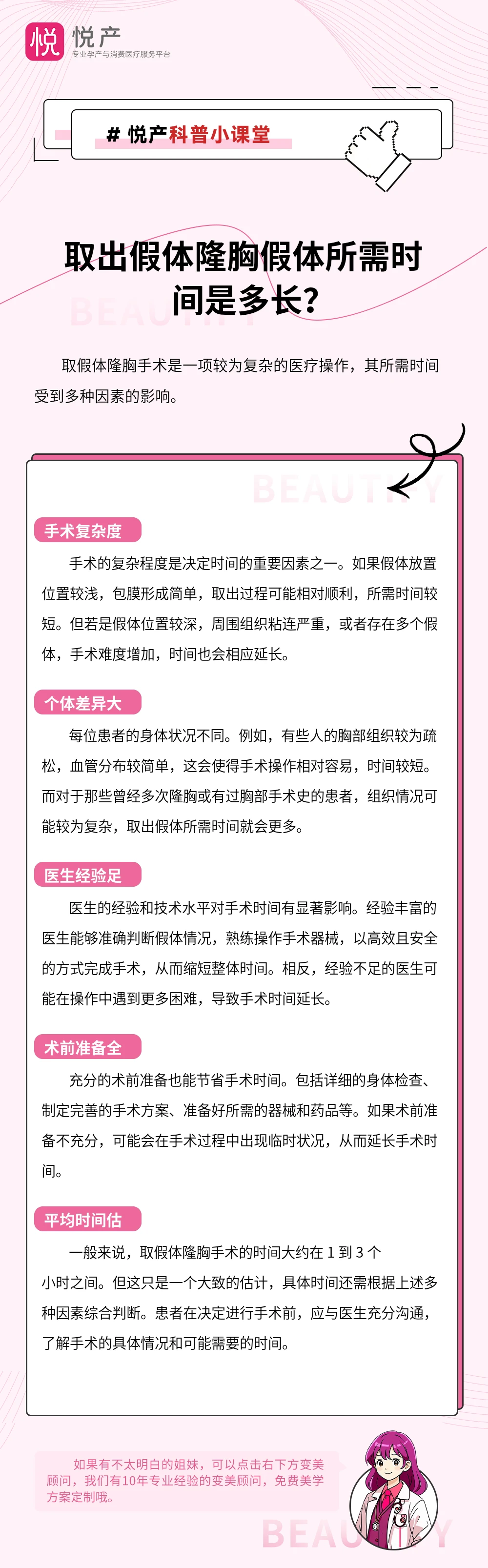 取出假体隆胸假体所需时间是多长？