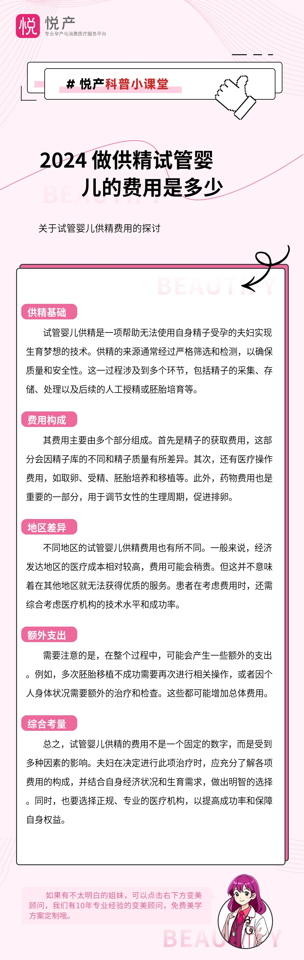 2024 做供精试管婴儿的费用是多少