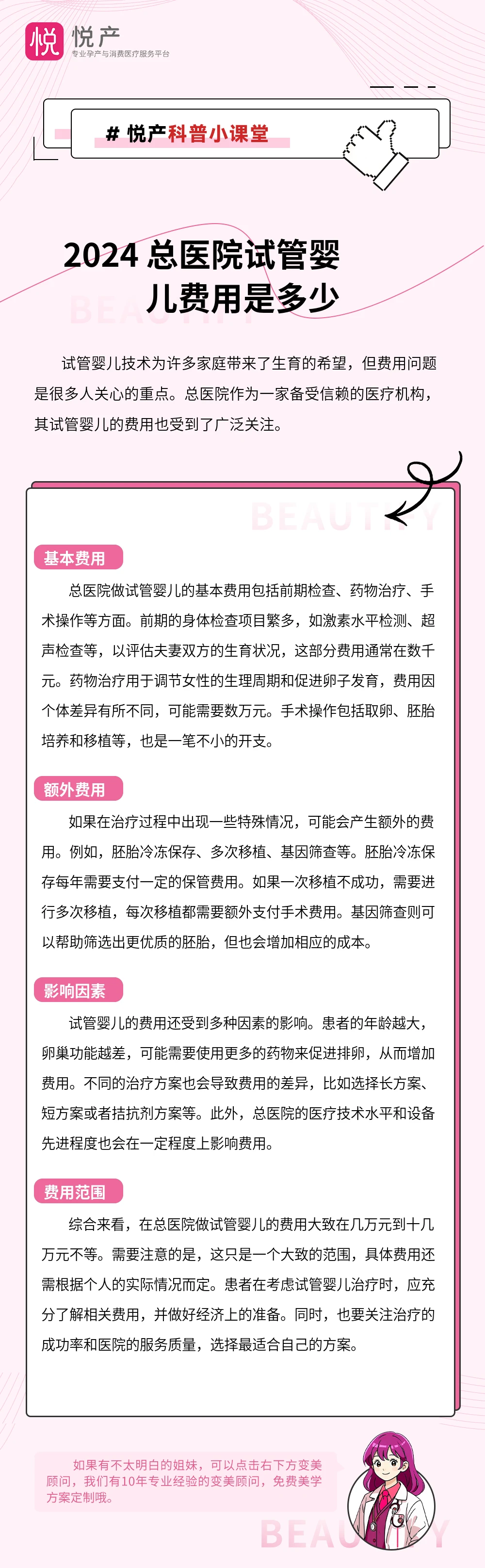 2024 总医院试管婴儿费用是多少