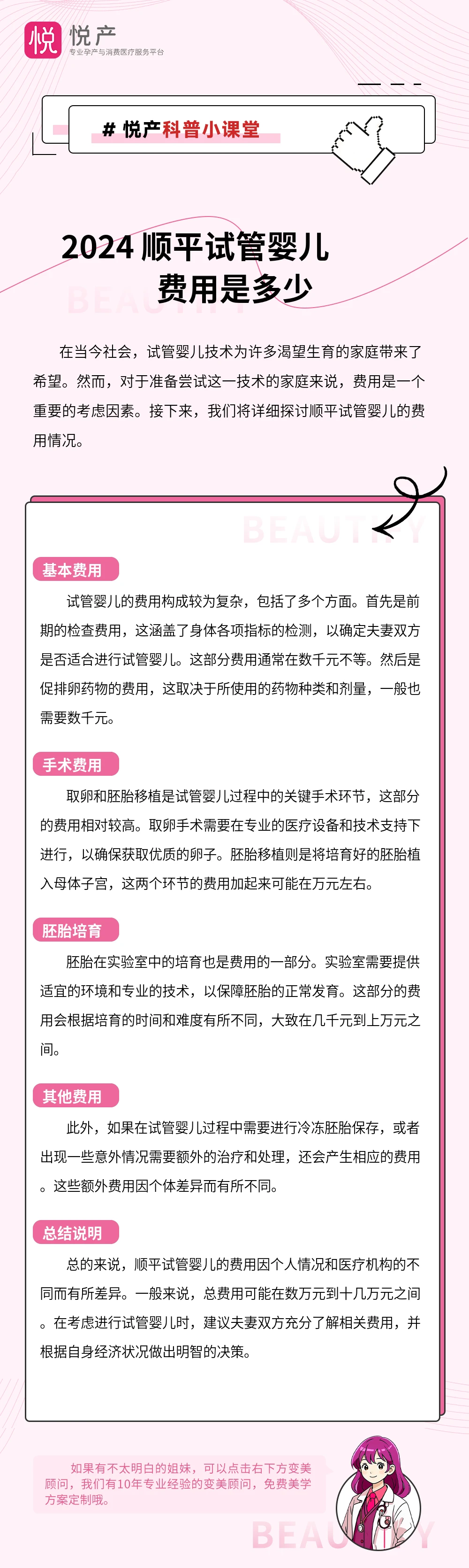 2024 顺平试管婴儿费用是多少