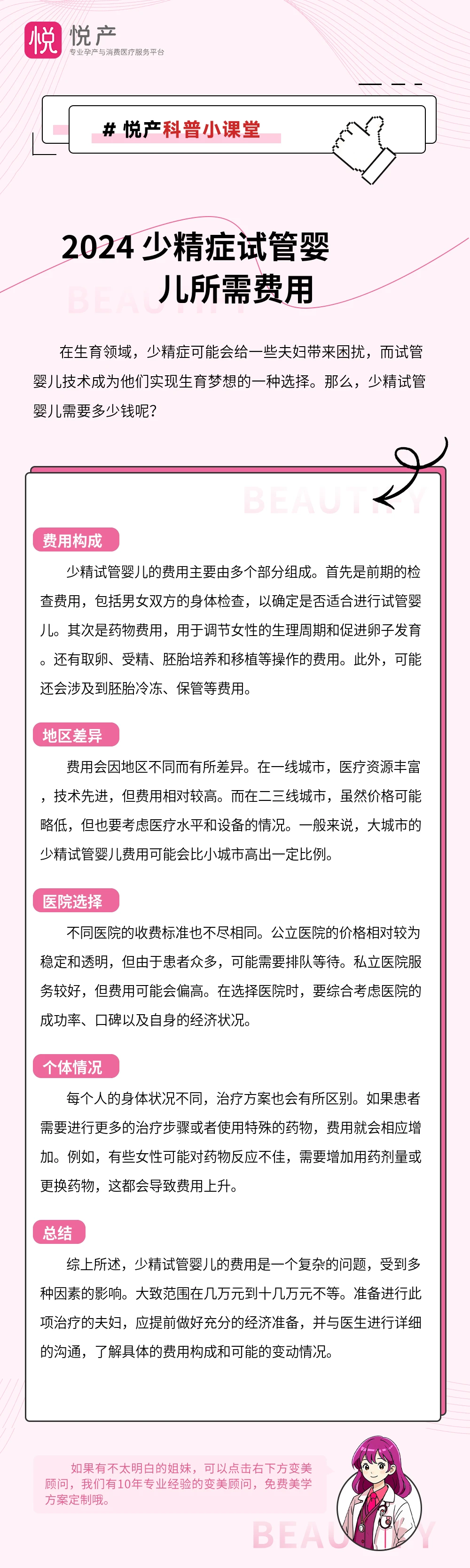 2024 少精症试管婴儿所需费用