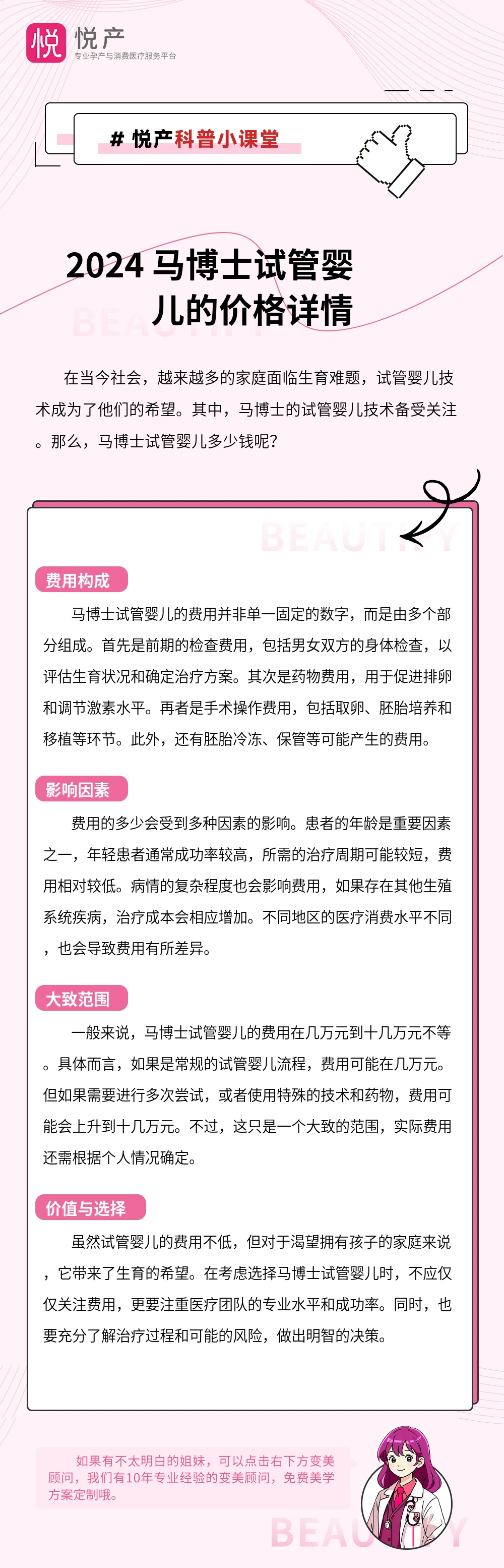 2024 马博士试管婴儿的价格详情