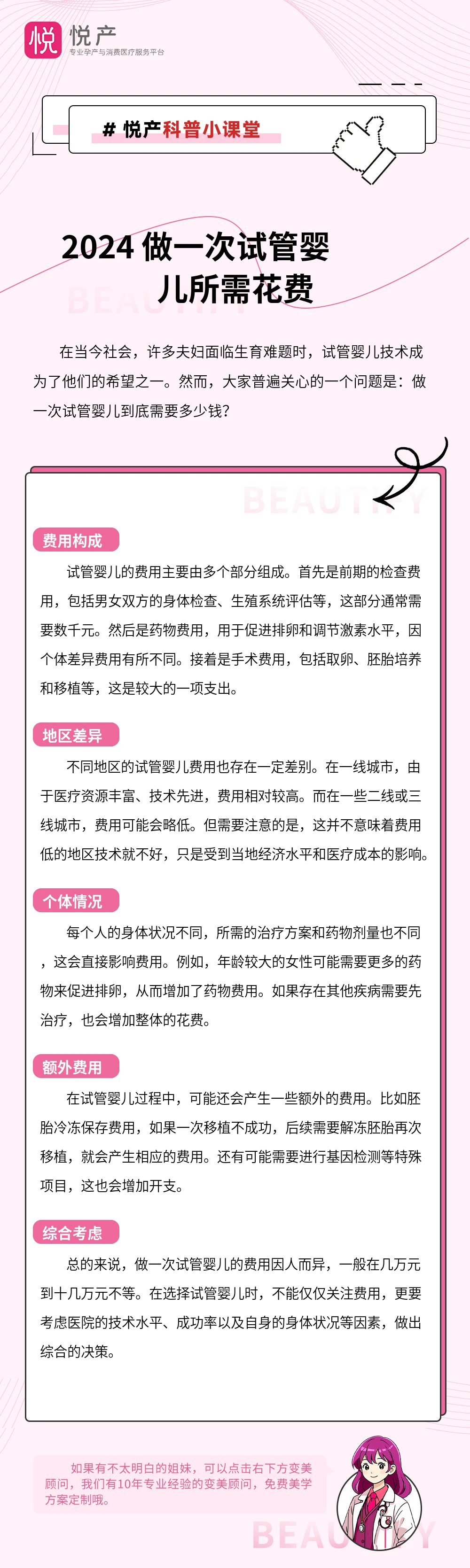 2024 做一次试管婴儿所需花费