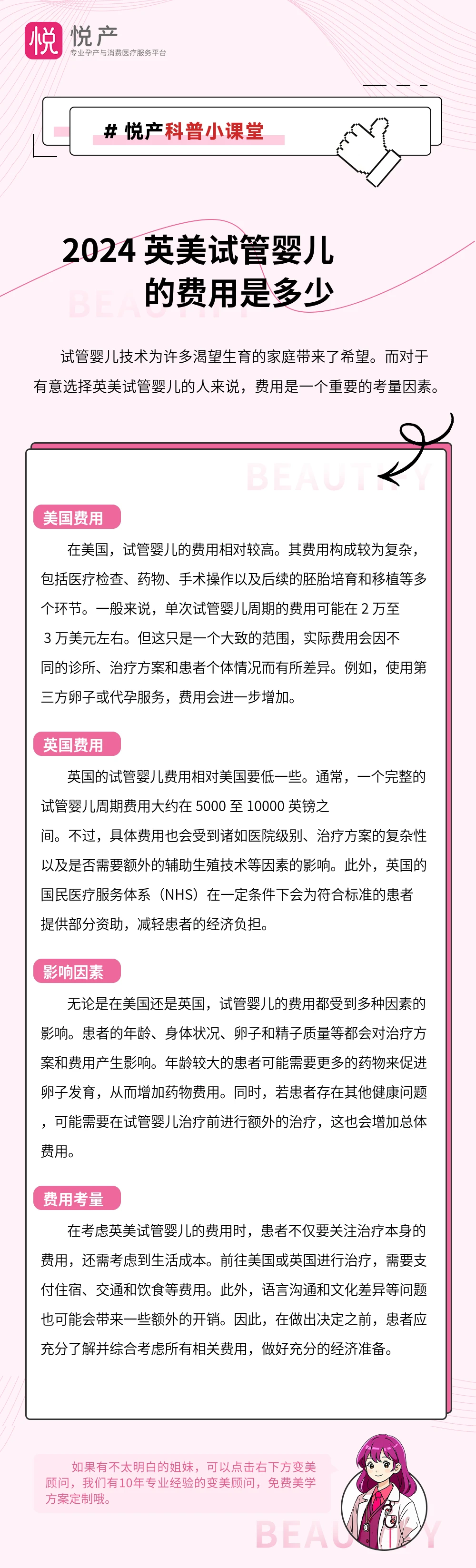 2024 英美试管婴儿的费用是多少