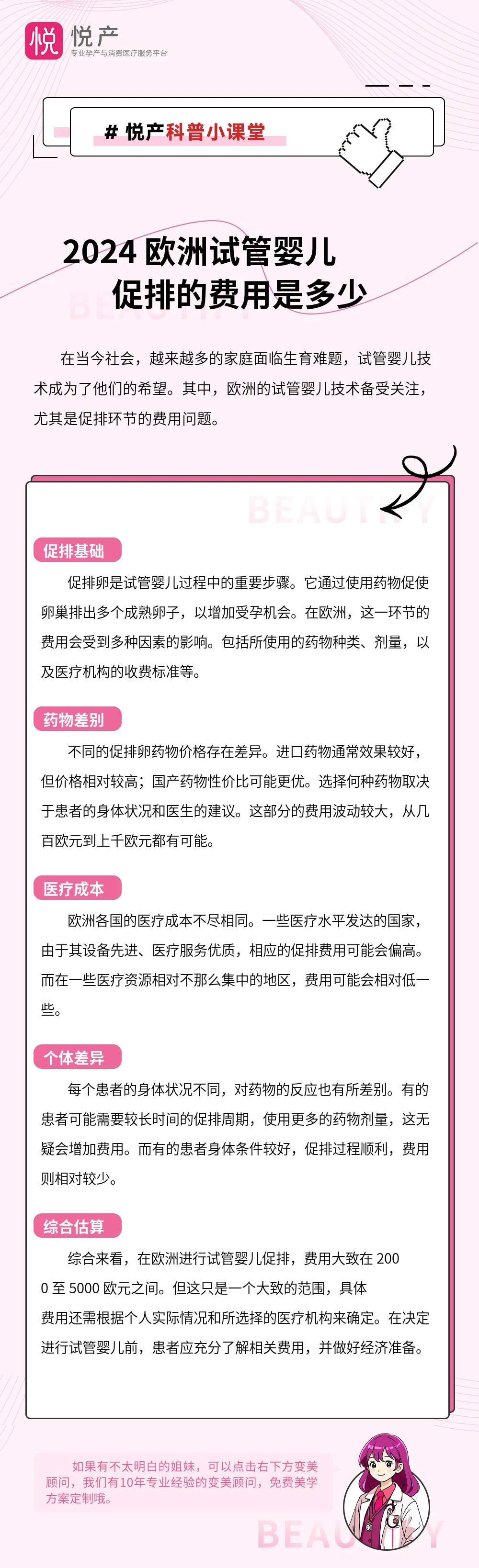 2024 欧洲试管婴儿促排的费用是多少