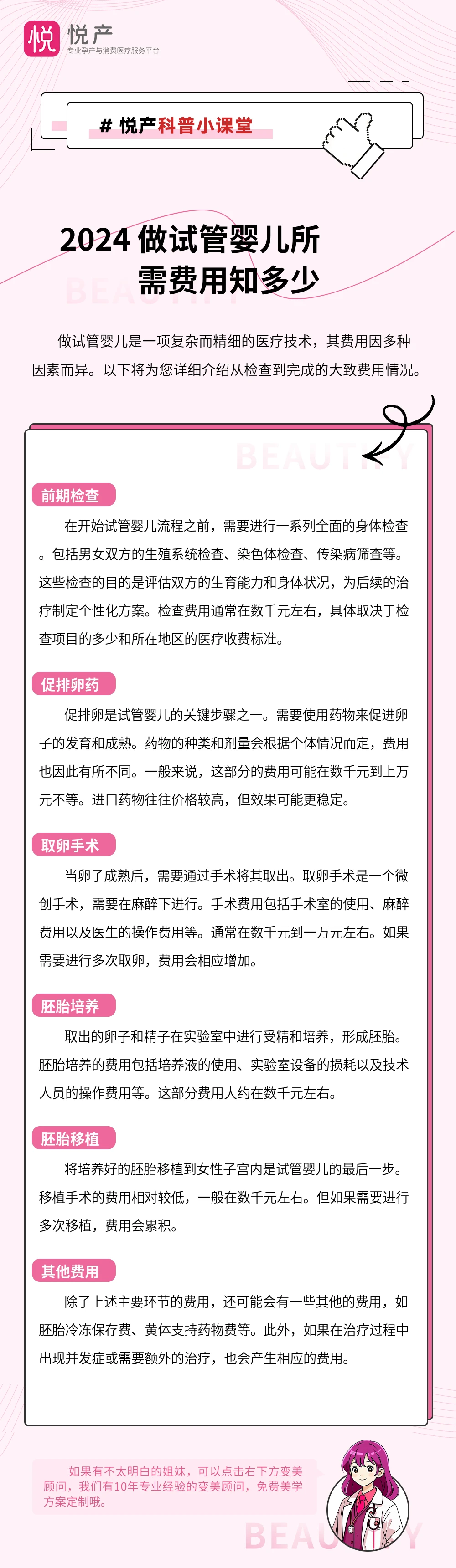 2024 做试管婴儿所需费用知多少