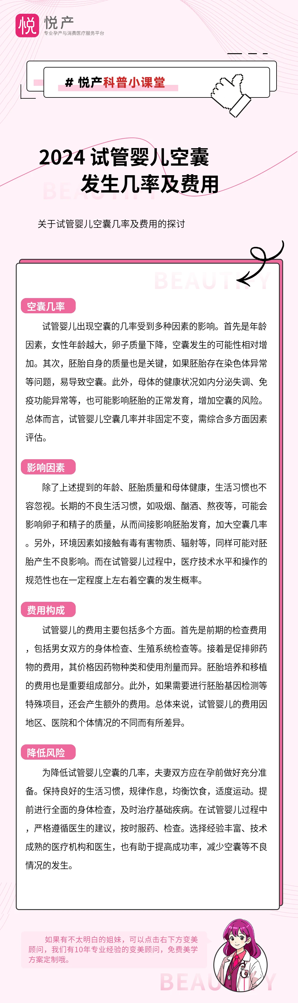 2024 试管婴儿空囊发生几率及费用