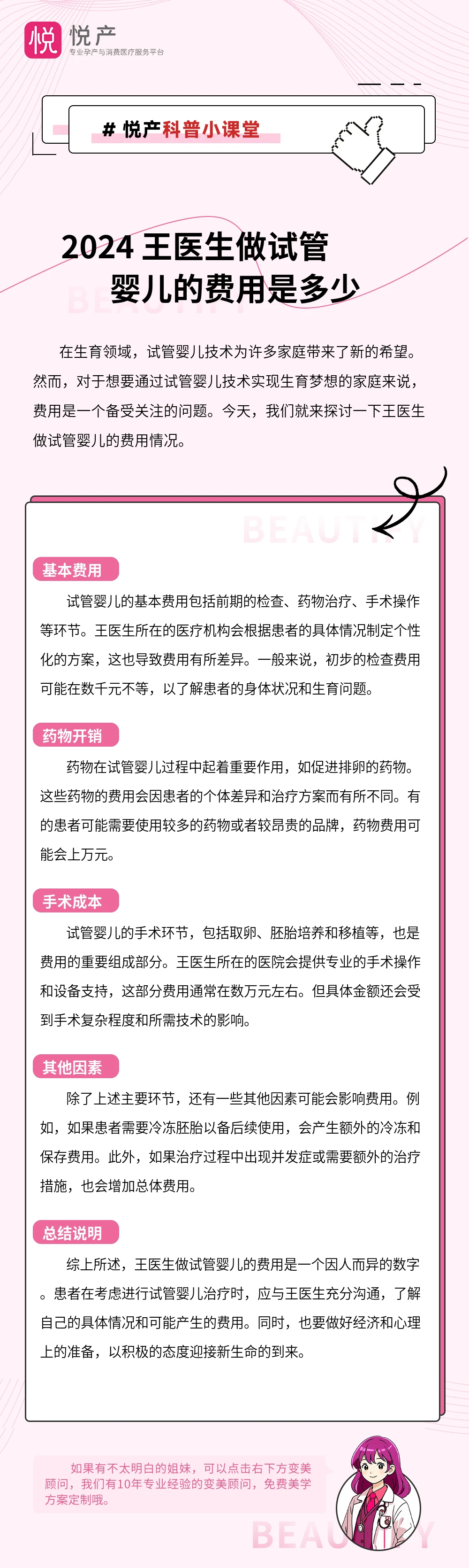 2024 王医生做试管婴儿的费用是多少