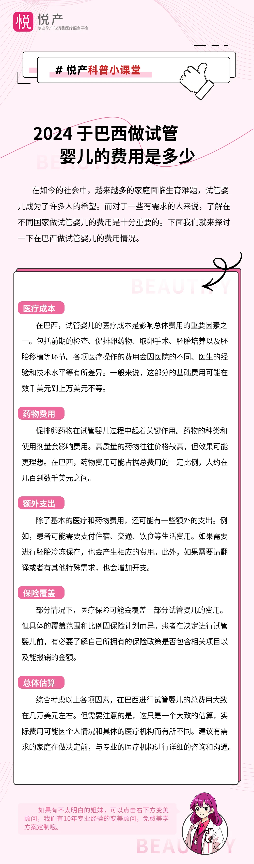 2024 于巴西做试管婴儿的费用是多少