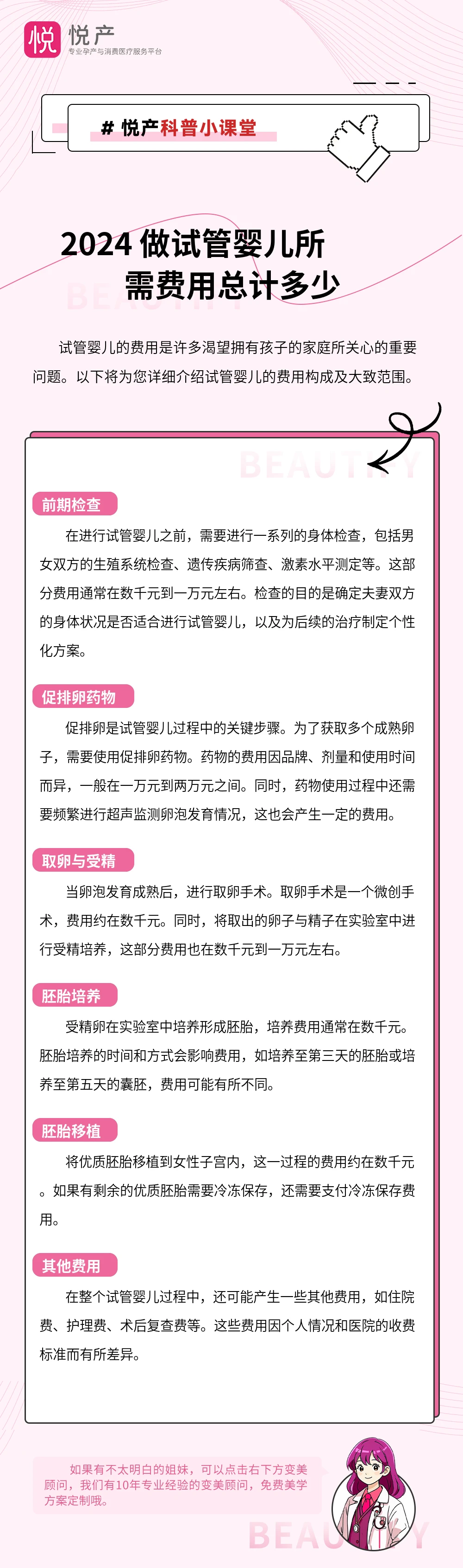 2024 做试管婴儿所需费用总计多少