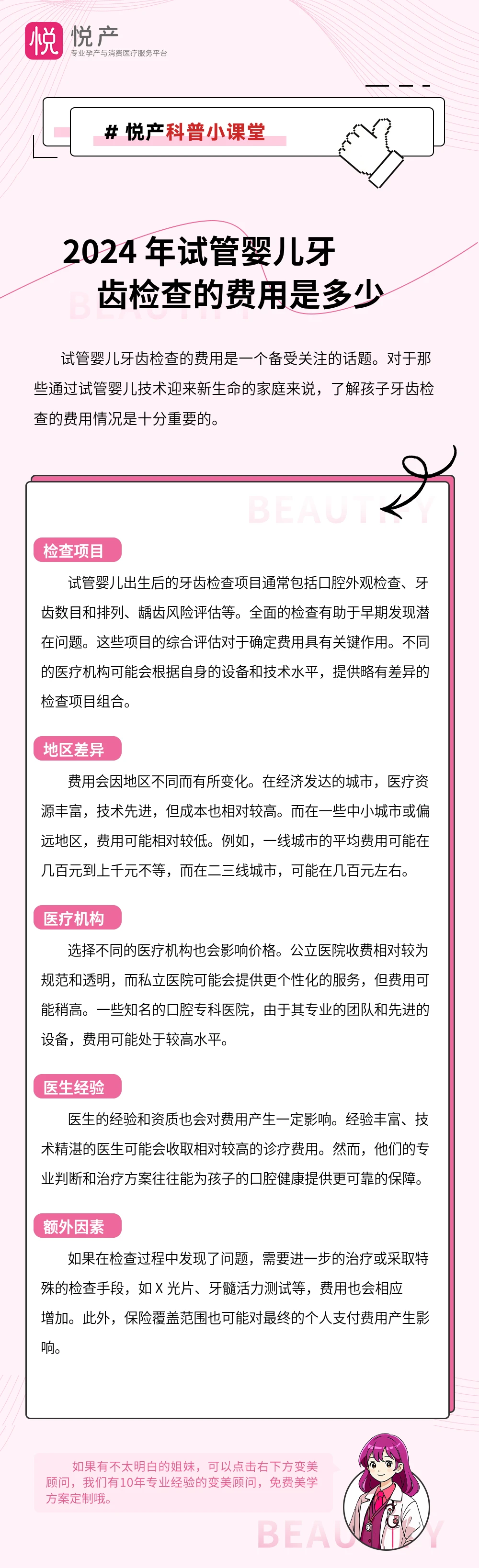 2024 年试管婴儿牙齿检查的费用是多少
