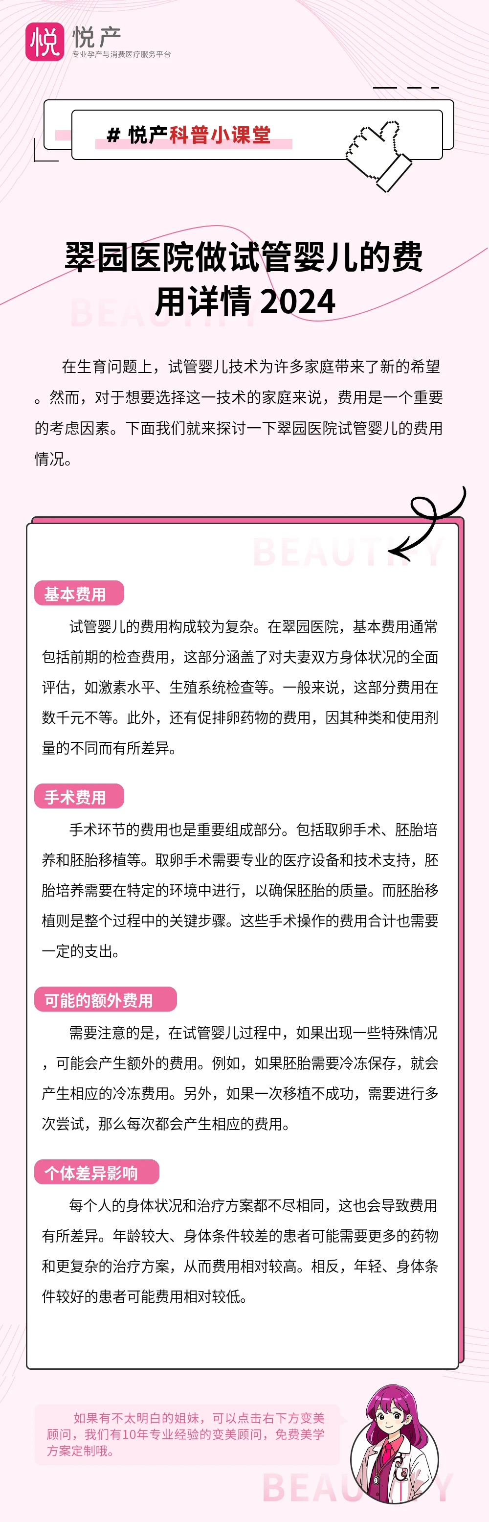 翠园医院做试管婴儿的费用详情 2024