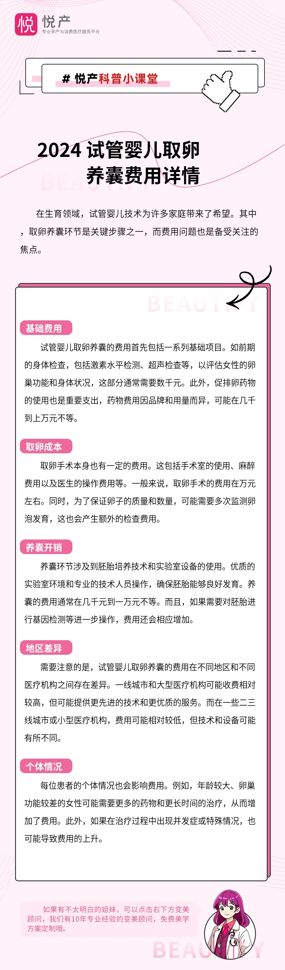 2024 试管婴儿取卵养囊费用详情