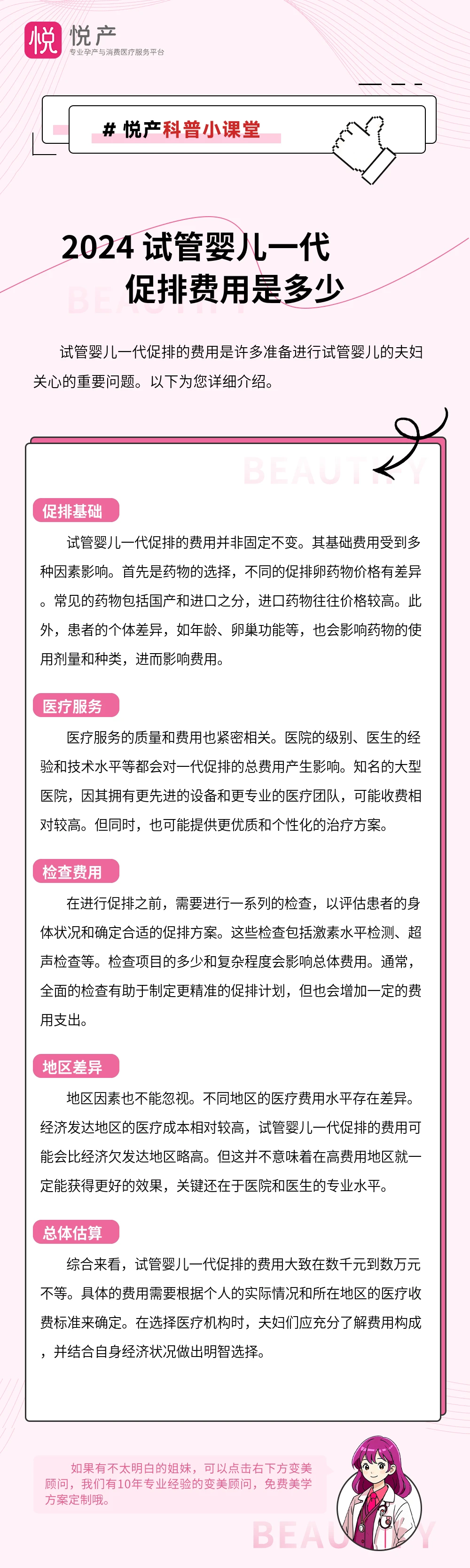 2024 试管婴儿一代促排费用是多少