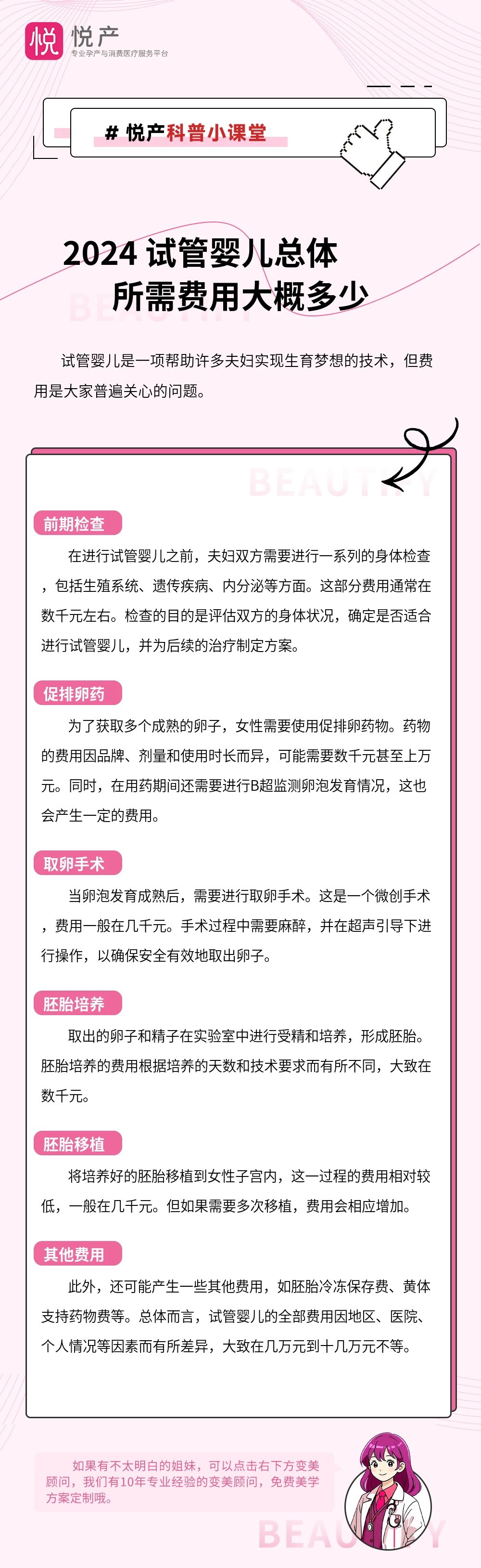 2024 试管婴儿总体所需费用大概多少