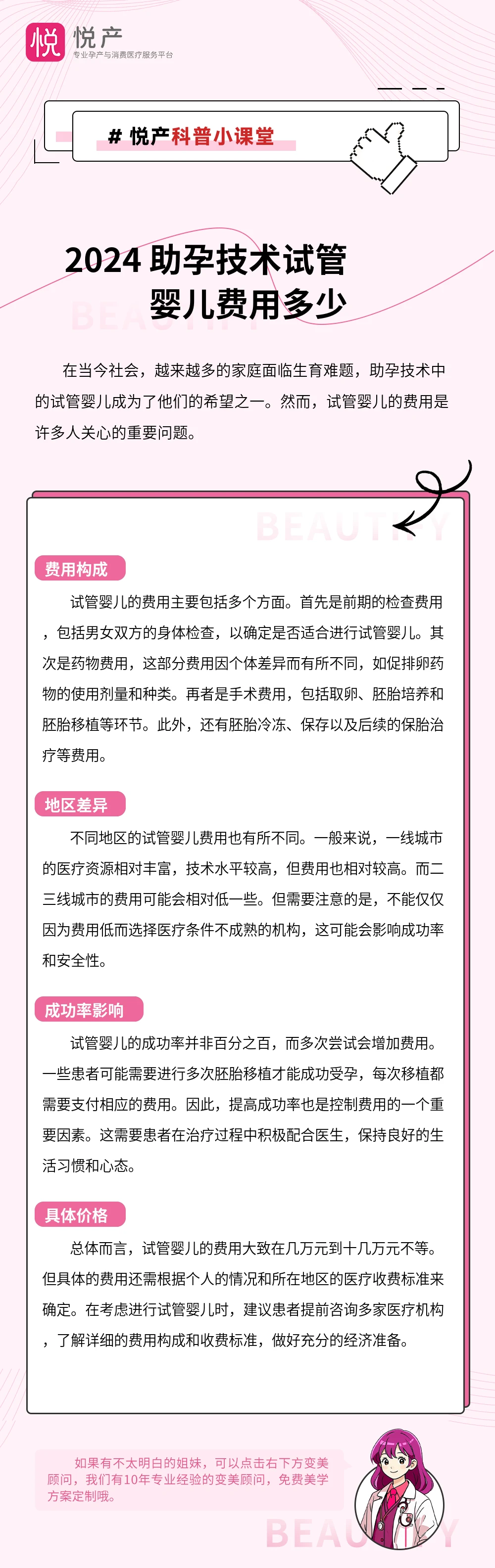 2024 助孕技术试管婴儿费用多少