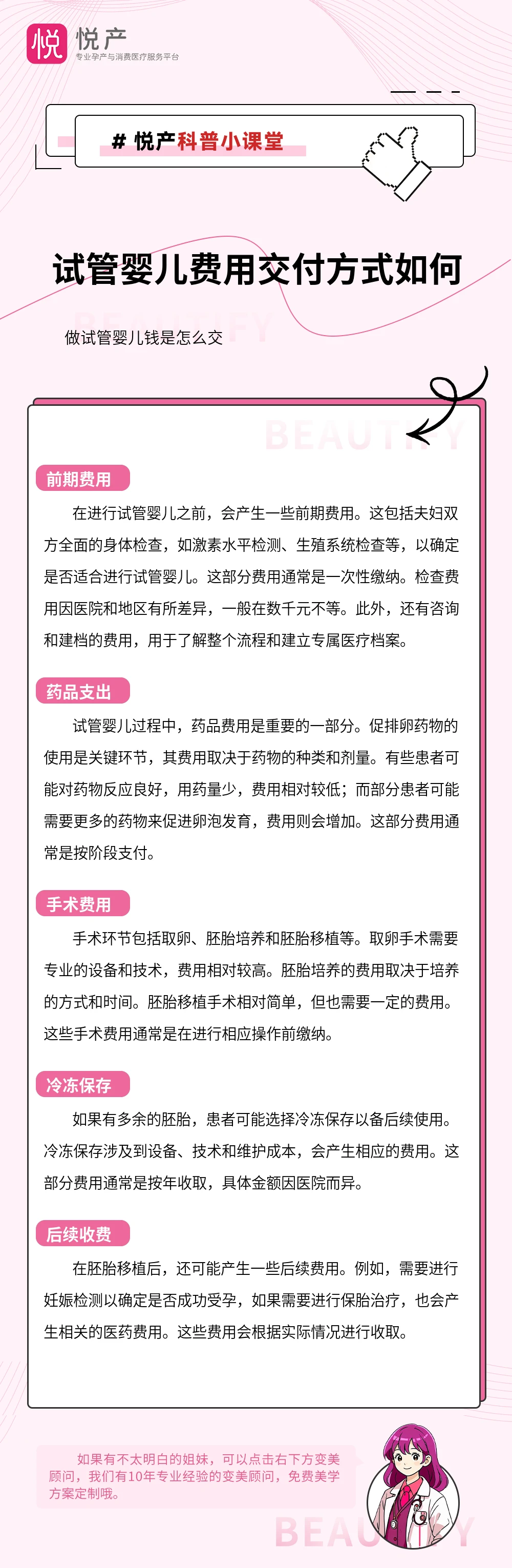试管婴儿费用交付方式如何