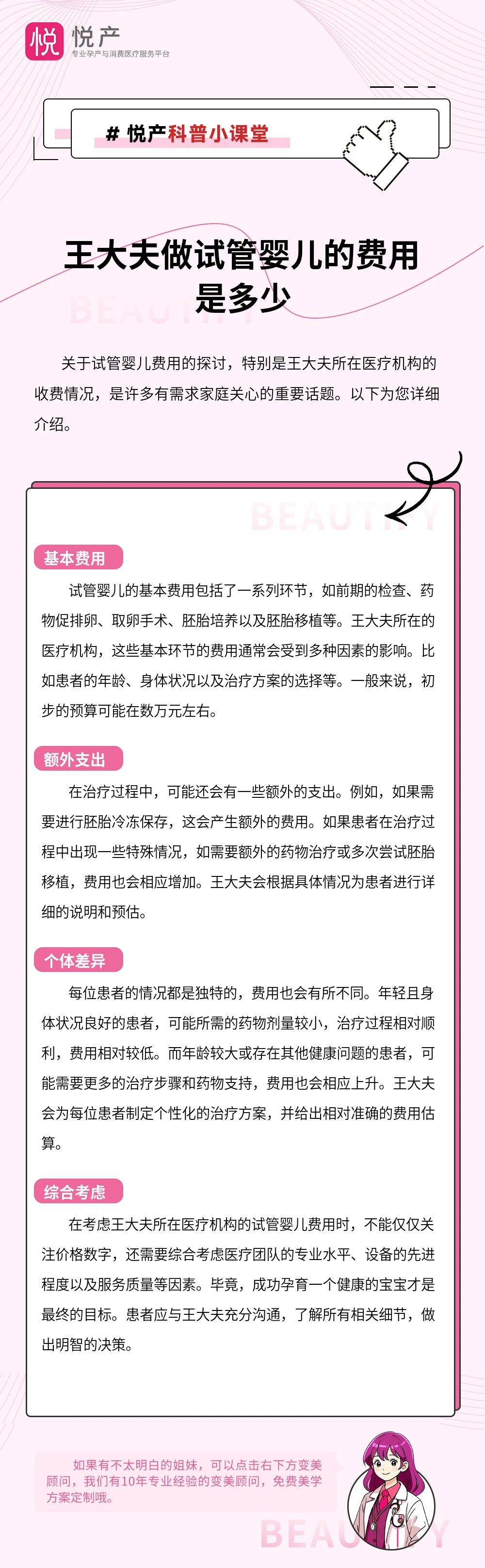 王大夫做试管婴儿的费用是多少