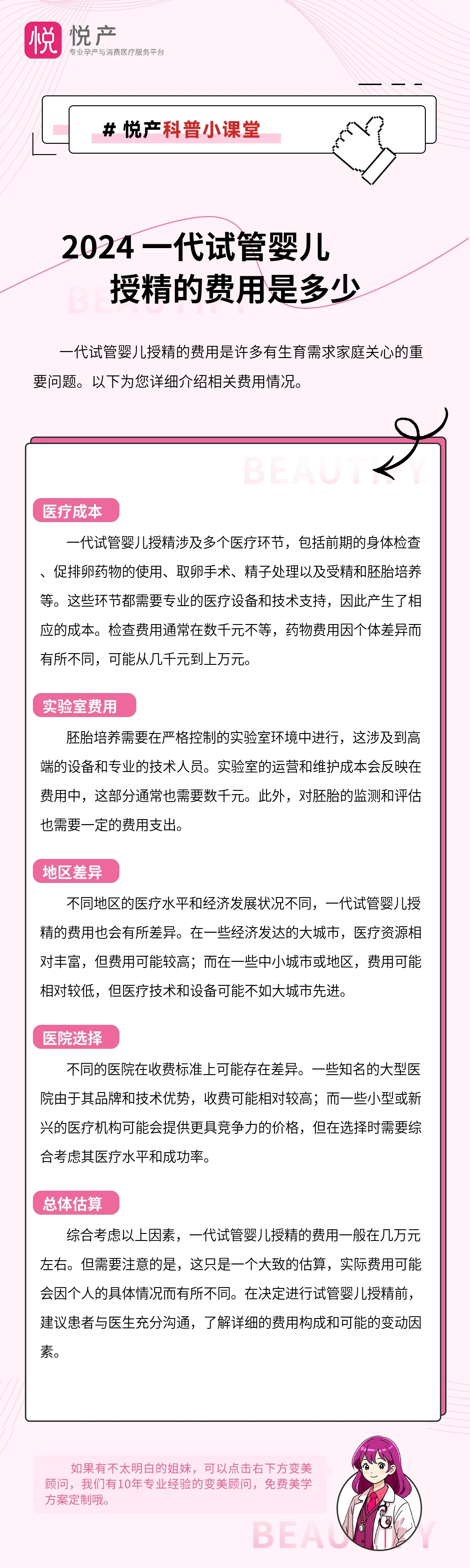 2024 一代试管婴儿授精的费用是多少