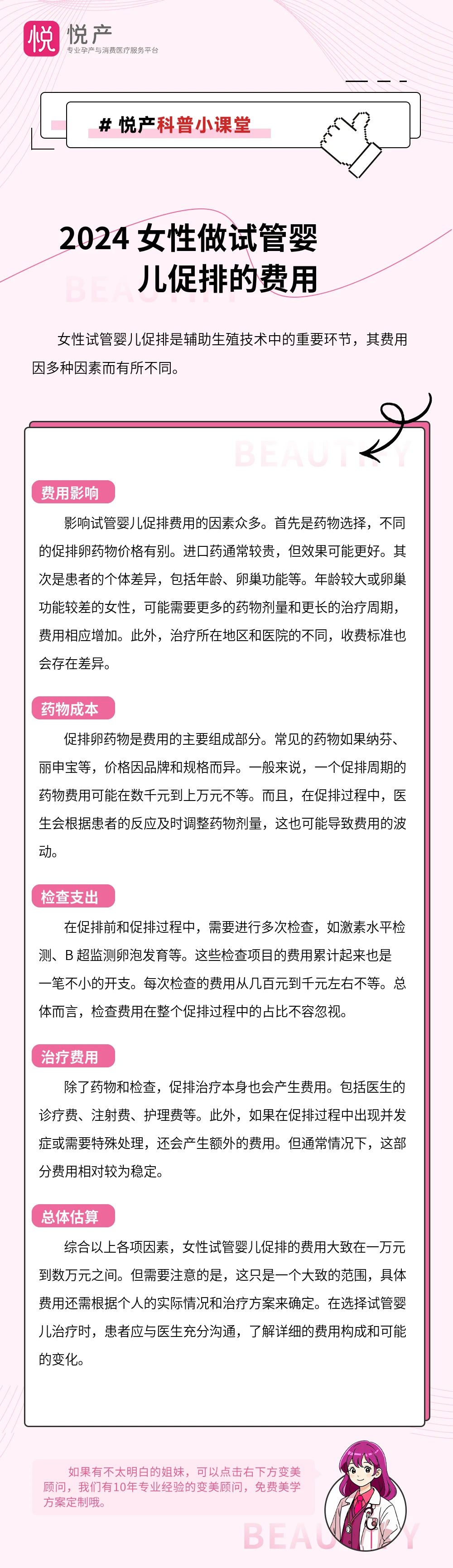 2024 女性做试管婴儿促排的费用