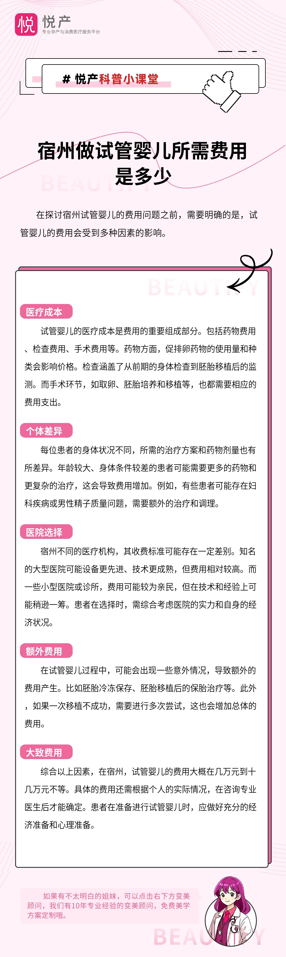 宿州做试管婴儿所需费用是多少