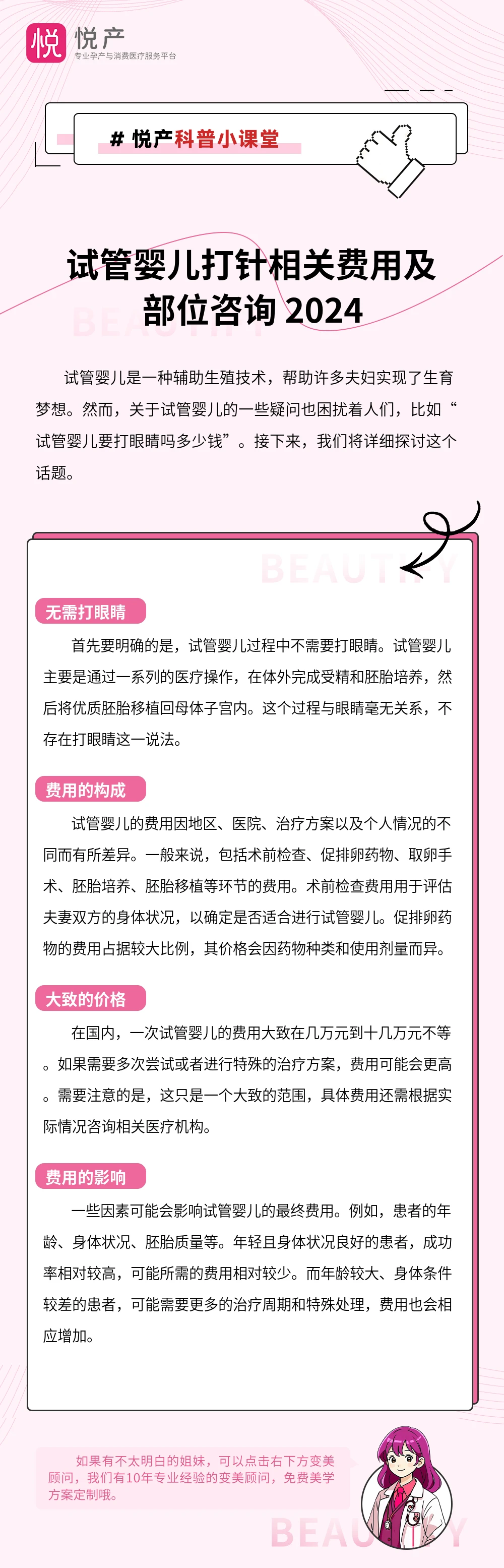 试管婴儿打针相关费用及部位咨询 2024