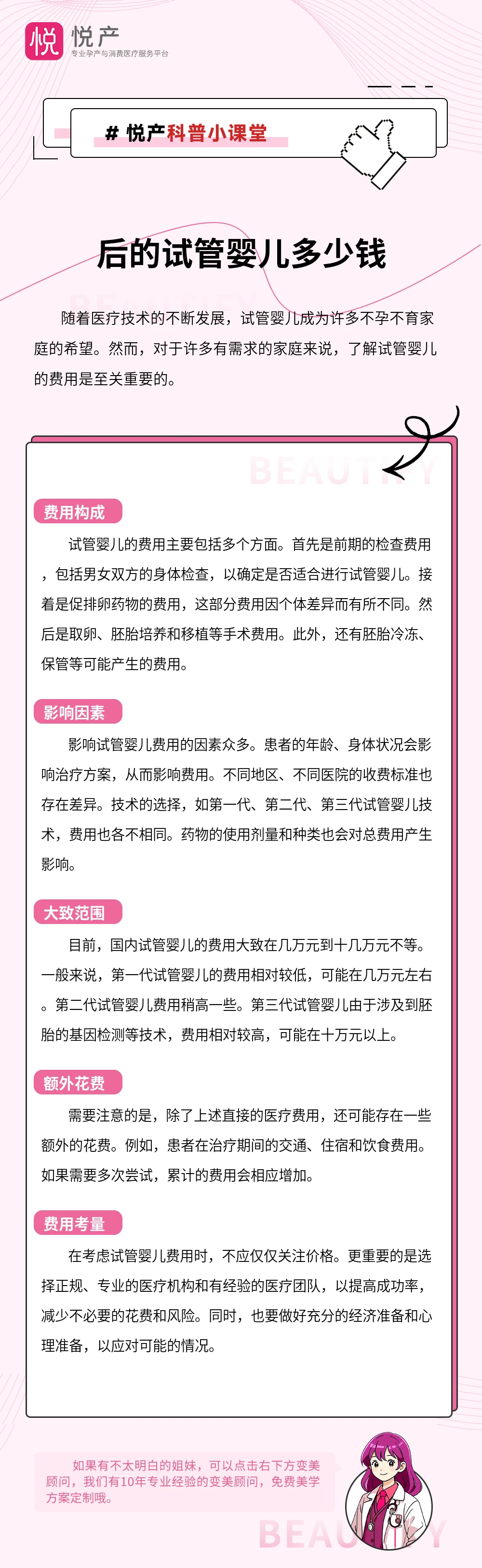后的试管婴儿多少钱