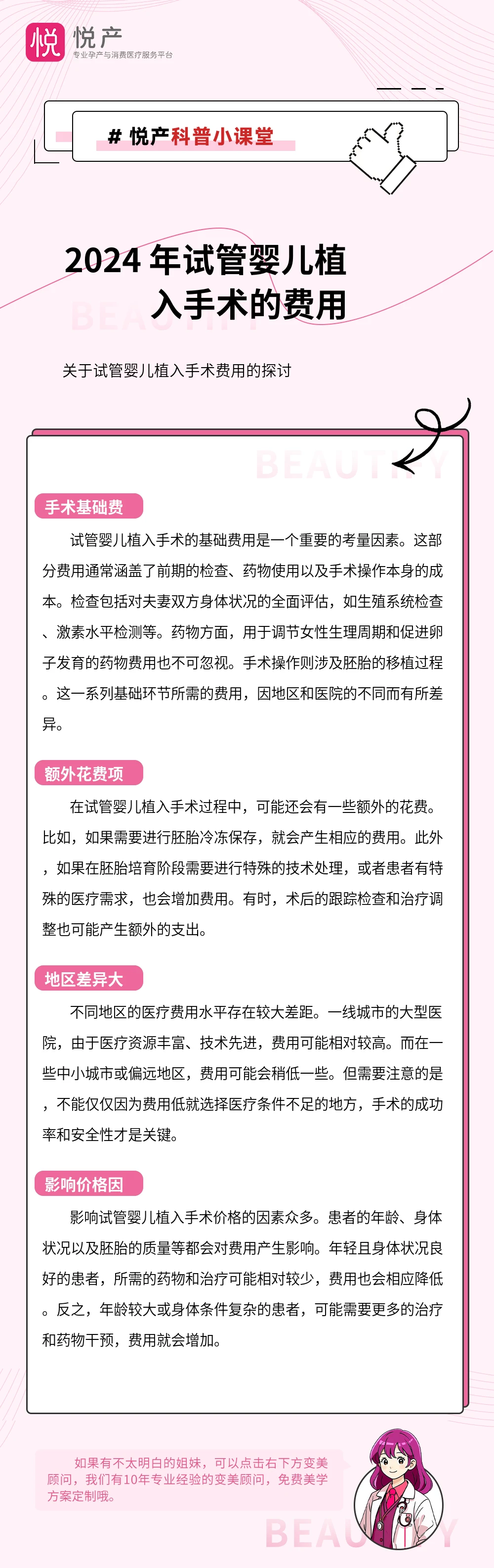 2024 年试管婴儿植入手术的费用