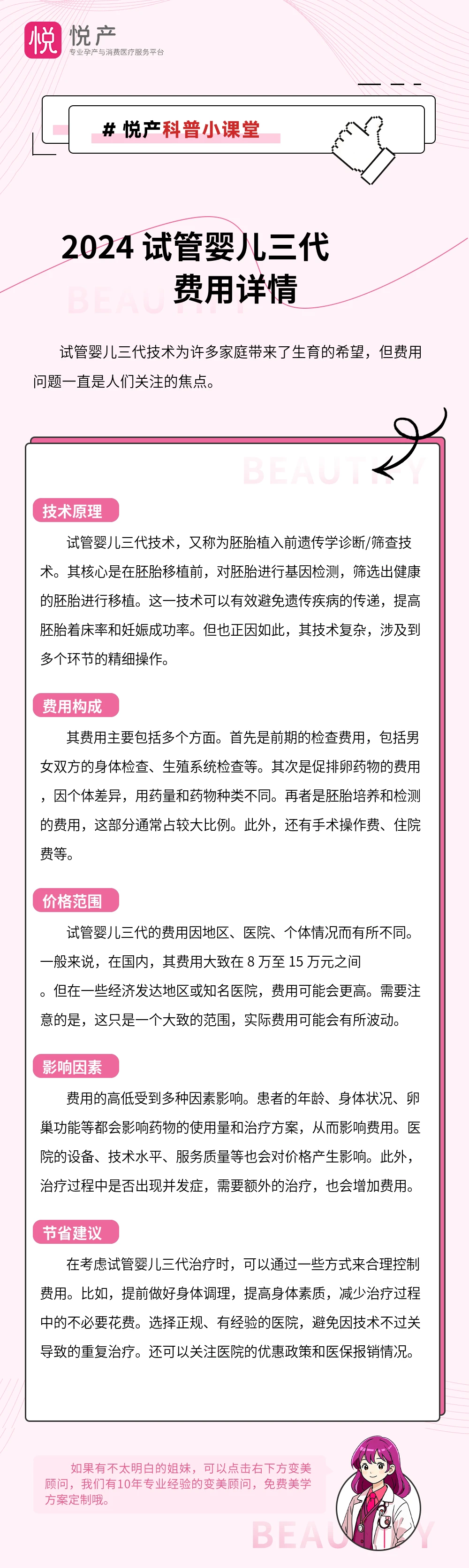 2024 试管婴儿三代费用详情