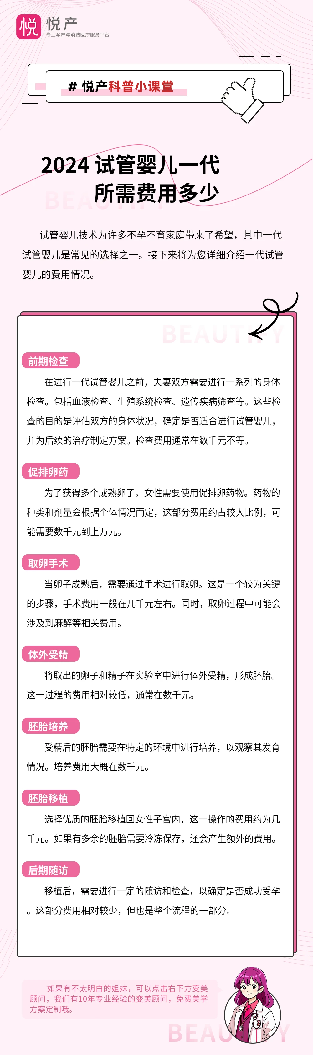 2024 试管婴儿一代所需费用多少