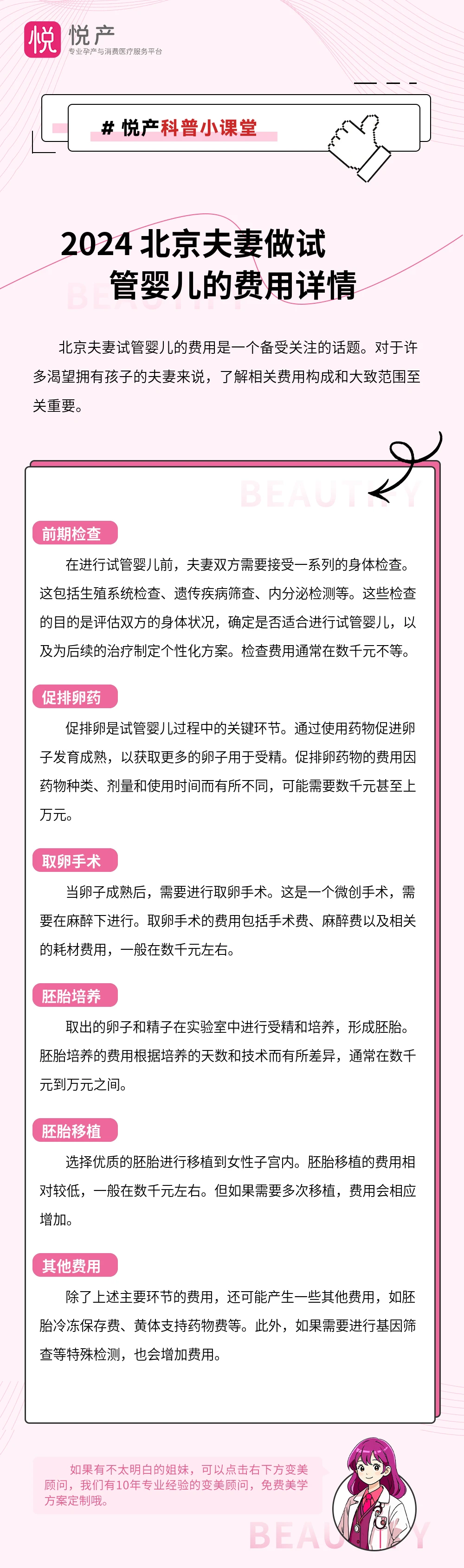 2024 北京夫妻做试管婴儿的费用详情