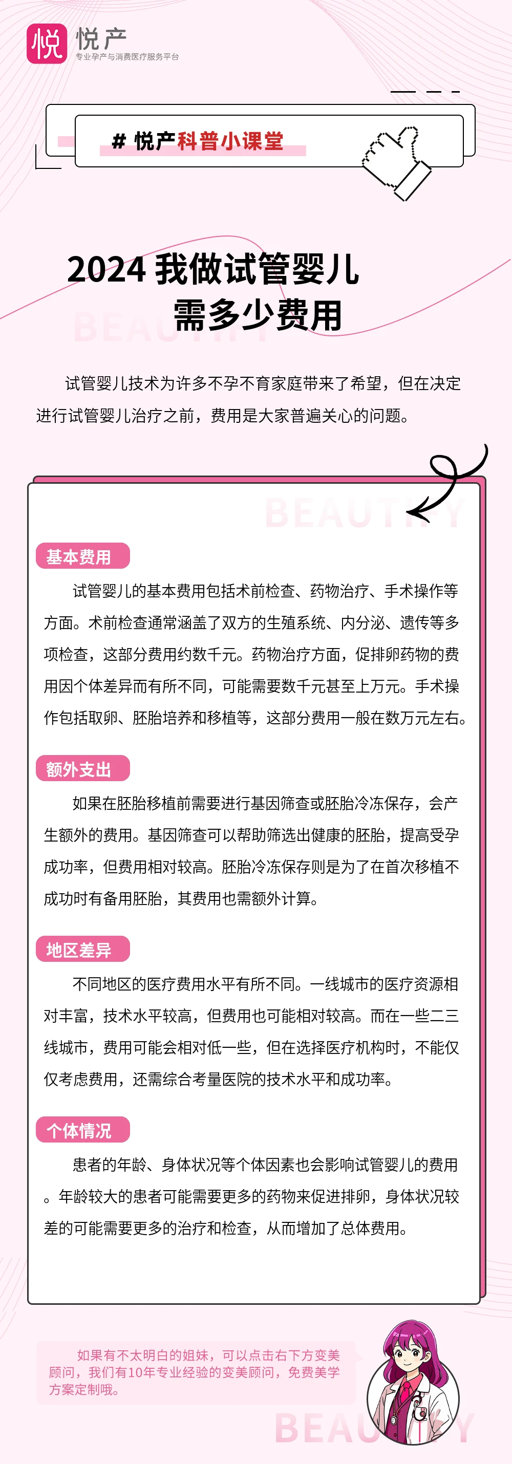 2024 我做试管婴儿需多少费用