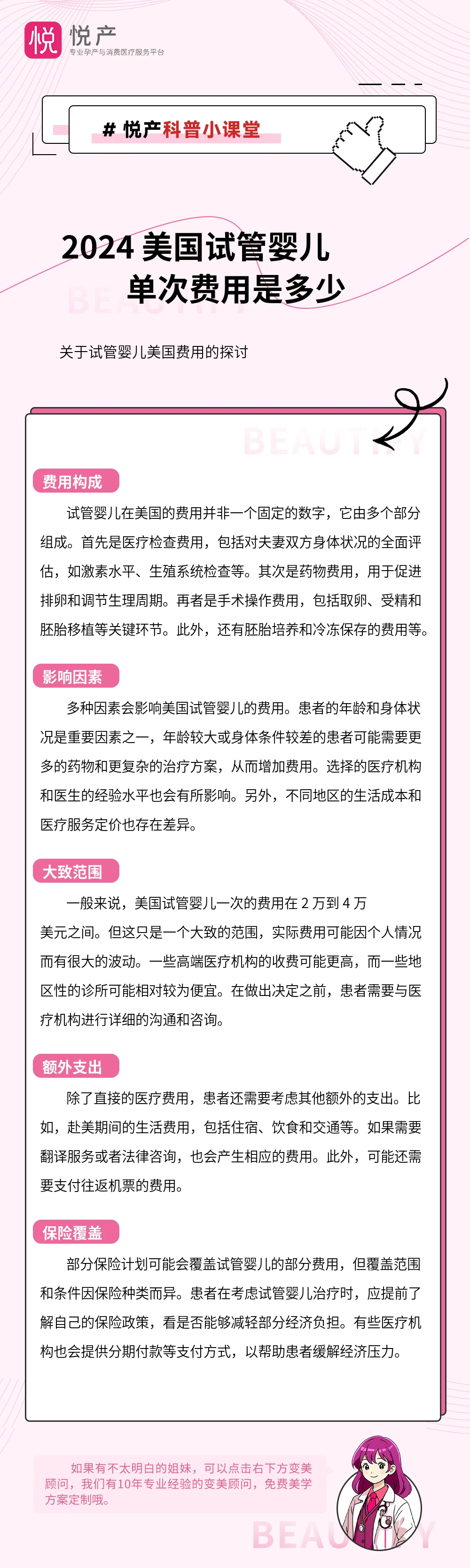 2024 美国试管婴儿单次费用是多少