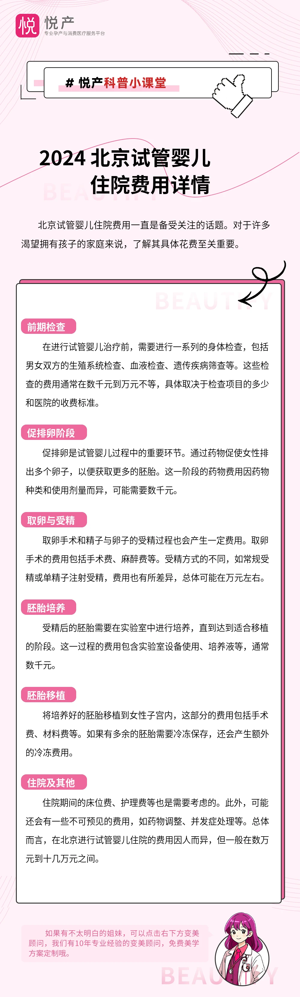 2024 北京试管婴儿住院费用详情