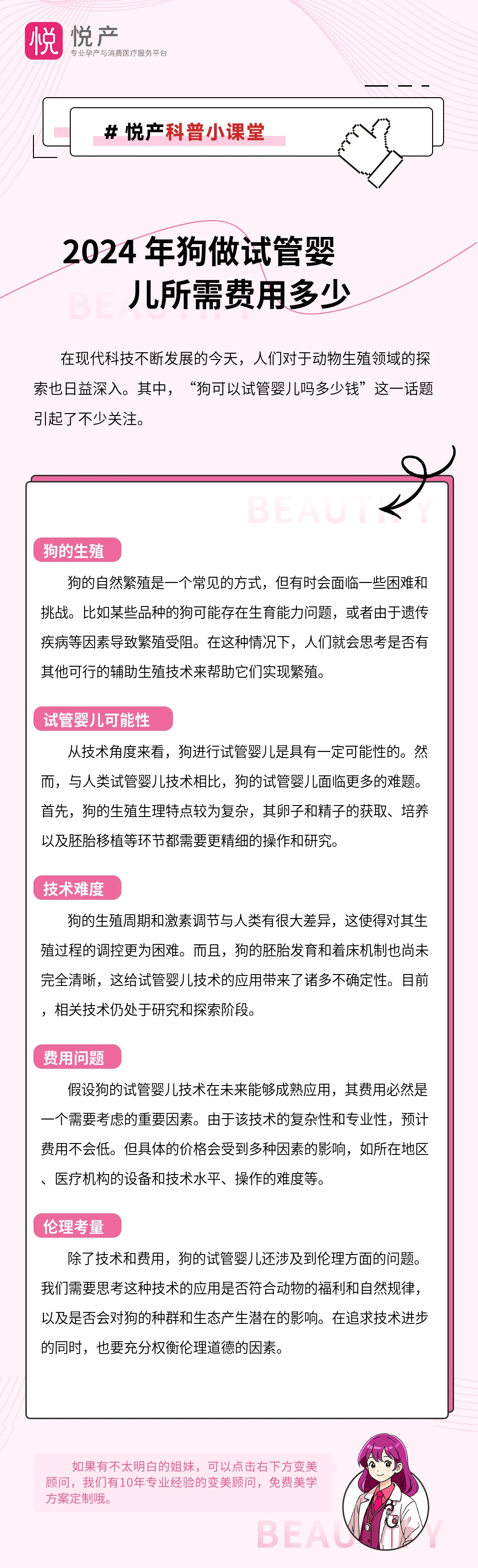 2024 年狗做试管婴儿所需费用多少
