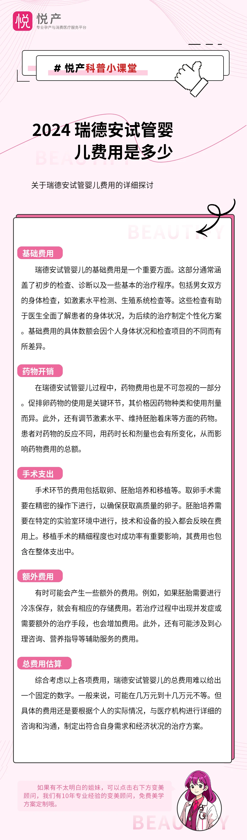 2024 瑞德安试管婴儿费用是多少
