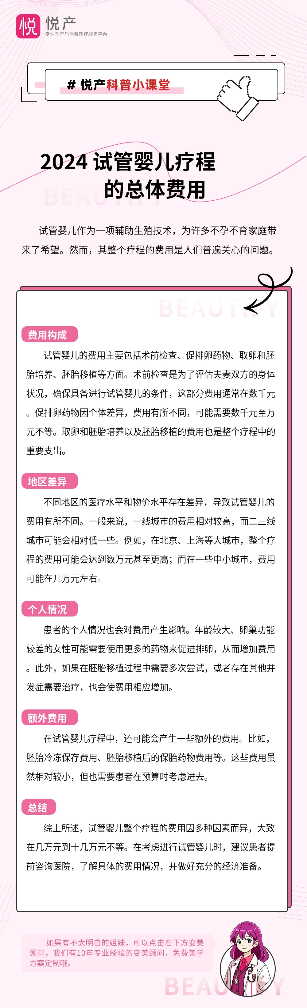 2024 试管婴儿疗程的总体费用
