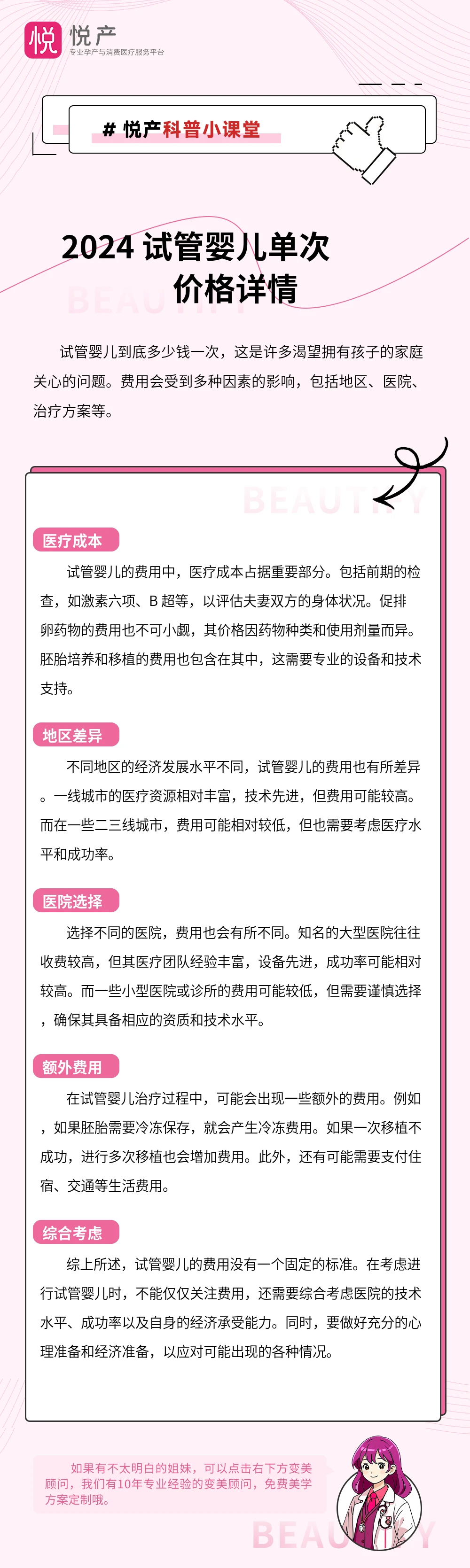 2024 试管婴儿单次价格详情